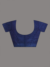 Load image into Gallery viewer, Grey Silk Handwoven Saree With Stripes Pattern