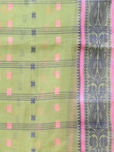 Load image into Gallery viewer, Pistachio Green Pure Cotton Tant Saree With Woven Designs