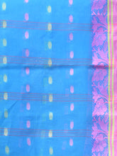 Load image into Gallery viewer, Sky Blue Pure Cotton Tant Saree With Woven Designs