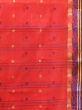 Load image into Gallery viewer, Red Pure Cotton Tant Saree With Woven Designs