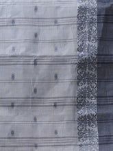 Load image into Gallery viewer, Grey Pure Cotton Tant Saree With Woven Designs