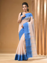 Load image into Gallery viewer, Cream Pure Cotton Tant Saree With Woven Designs