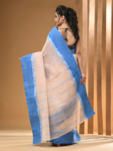 Load image into Gallery viewer, Cream Pure Cotton Tant Saree With Woven Designs