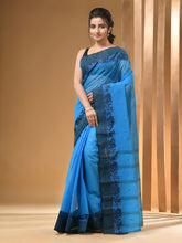 Load image into Gallery viewer, Sky Blue Pure Cotton Tant Saree With Woven Designs