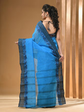 Load image into Gallery viewer, Sky Blue Pure Cotton Tant Saree With Woven Designs