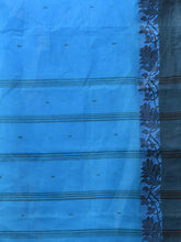 Load image into Gallery viewer, Sky Blue Pure Cotton Tant Saree With Woven Designs