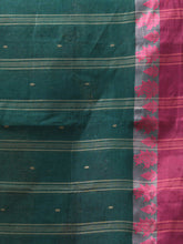 Load image into Gallery viewer, Castleton Green Pure Cotton Tant Saree With Woven Designs