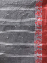 Load image into Gallery viewer, Grey Pure Cotton Tant Saree With Woven Designs