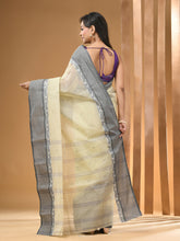 Load image into Gallery viewer, Cream Pure Cotton Tant Saree With Woven Designs