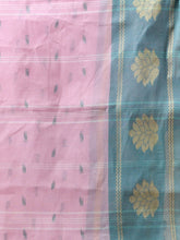 Load image into Gallery viewer, Crepe Pink Pure Cotton Tant Saree With Woven Designs