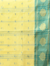 Load image into Gallery viewer, Lemon Yellow Pure Cotton Tant Saree With Woven Designs