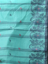 Load image into Gallery viewer, Sea Green Pure Cotton Tant Saree With Woven Designs