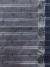 Load image into Gallery viewer, Grey Pure Cotton Tant Saree With Woven Designs