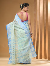 Load image into Gallery viewer, Mint Green Pure Cotton Tant Saree With Woven Designs