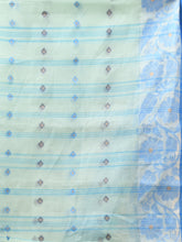 Load image into Gallery viewer, Mint Green Pure Cotton Tant Saree With Woven Designs