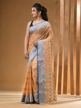 Load image into Gallery viewer, Beige Pure Cotton Tant Saree With Woven Designs