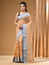 Load image into Gallery viewer, Beige Pure Cotton Tant Saree With Woven Designs