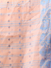 Load image into Gallery viewer, Peach Pure Cotton Tant Saree With Woven Designs