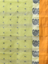 Load image into Gallery viewer, Lemon Yellow Pure Cotton Tant Saree With Woven Designs