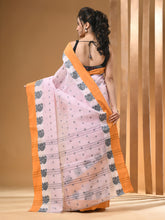 Load image into Gallery viewer, Baby Pink Pure Cotton Tant Saree With Woven Designs