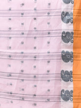 Load image into Gallery viewer, Baby Pink Pure Cotton Tant Saree With Woven Designs