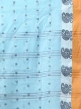 Load image into Gallery viewer, Sky Blue Pure Cotton Tant Saree With Woven Designs