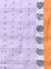 Load image into Gallery viewer, Lavender Pure Cotton Tant Saree With Woven Designs