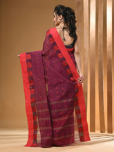 Load image into Gallery viewer, Magenta Pure Cotton Tant Saree With Woven Designs