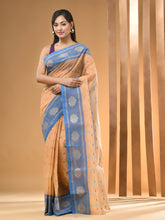 Load image into Gallery viewer, Beige Pure Cotton Tant Saree With Woven Designs