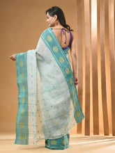 Load image into Gallery viewer, Mint Green Pure Cotton Tant Saree With Woven Designs