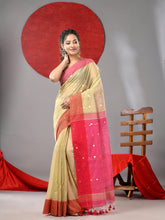 Load image into Gallery viewer, Yellow Cotton Blend Soft Saree With Sequins Work