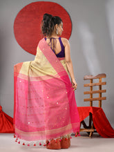 Load image into Gallery viewer, Yellow Cotton Blend Soft Saree With Sequins Work