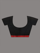 Load image into Gallery viewer, Black Cotton Handspun Saree With Woven Designs