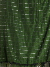 Load image into Gallery viewer, Green Cotton Soft Saree With Stripe Designs