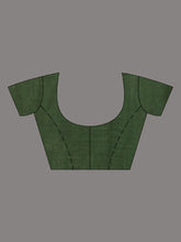 Load image into Gallery viewer, Green Cotton Soft Saree With Stripe Designs