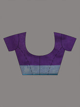 Load image into Gallery viewer, Grey And Purple Half & Half Cotton Soft Saree With Zari Border