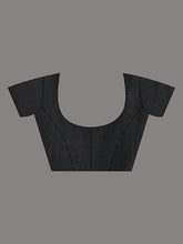 Load image into Gallery viewer, Black Cotton Soft Saree With Stripes Designs