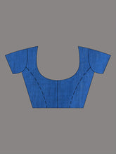 Load image into Gallery viewer, Sapphire Blue Cotton Soft Saree With Stripe Designs