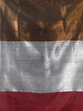 Load image into Gallery viewer, Maroon Cotton Soft Saree With Stripe Designs