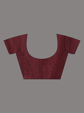 Load image into Gallery viewer, Maroon Cotton Soft Saree With Stripe Designs