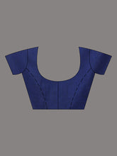 Load image into Gallery viewer, Blue Cotton Soft Saree With Stripe Designs