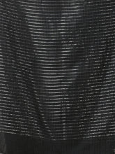 Load image into Gallery viewer, Black Cotton Soft Saree With Stripe Designs