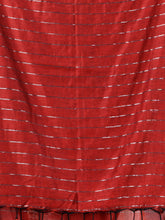 Load image into Gallery viewer, Red Cotton Soft Saree With Stripe Designs