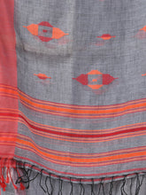 Load image into Gallery viewer, Grey Linen Saree With Woven Designs