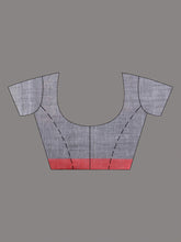 Load image into Gallery viewer, Grey Linen Saree With Woven Designs