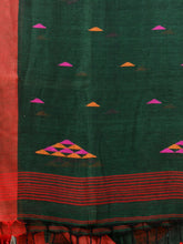 Load image into Gallery viewer, Green Linen Soft Saree With Woven Designs