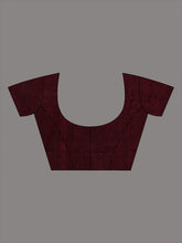Load image into Gallery viewer, Maroon Cotton Handspun Soft Saree With Pompom