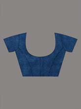 Load image into Gallery viewer, Yale Blue Cotton Handspun Soft Saree With Pompom