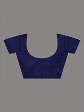 Load image into Gallery viewer, Midnight Blue Cotton Handspun Soft Saree With Pompom