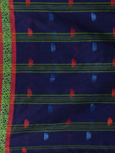 Load image into Gallery viewer, Royal Blue Cotton Handspun Soft Saree With Nakshi Border